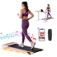 Everfit Electric Walking Pad Treadmill 380mm Pink Incline Under Desk