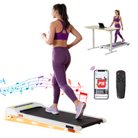 Everfit Electric Walking Pad Treadmill 380mm White Incline Under Desk