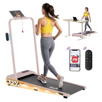 Everfit 3 in 1 Walking Pad Treadmill 12% Incline 38cm Pink