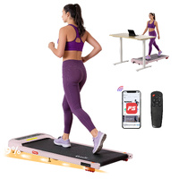 Everfit Electric Walking Pad Treadmill with Incline Pink