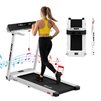 Everfit Electric Foldable Treadmill 450mm White Home Gym