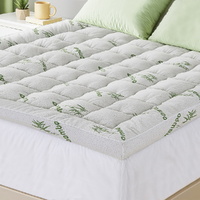 Giselle Bedding 1500GSM Pillowtop Mattress Topper Bamboo Mattress Pad for Back Pain Relief Washable 11cm Thick Bed Cover with 45cm Deep Pocket King