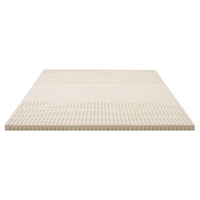 Giselle Bedding Latex Mattress Topper, 5cm Thick Cooling Bed Pad for Side Sleepers Pain Relief, 7 Zone Foldable Mat with Washable Cover for Guest Room