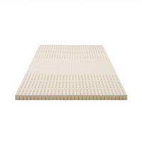 Giselle Bedding Latex Mattress Topper, 5cm Thick Cooling Bed Pad for Side Sleepers Pain Relief, 7 Zone Foldable Mat with Washable Cover for Guest Room