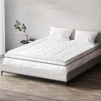 Giselle Bedding Pillowtop Mattress Topper 5cm Thick Mattress Pad for Back Pain Relief & Old Beds Machine Washable 500GSM Breathable Protector King Sin