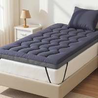 Giselle Bedding 5cm Pillowtop Topper Bamboo Polyester Blend Fibre Pad for Back Pain Relief Washable Overfilled Bed Protector 500GSM King Single