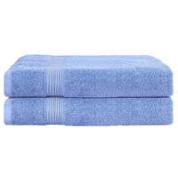 2 Pack Cotton Bath Sheets Extra Large Blue