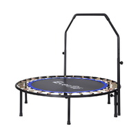 Everfit 48inch Round Fitness Trampoline Rebounder with Handrail Blue