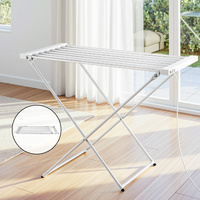 Devanti Heated Towel Rail 8 Bars Foldable Electric Drying Rack