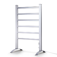 Devanti Electric Heated Towel Rail Rack 6 Bars Timer