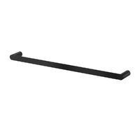 Devanti Single 600mm Towel Rail Wall Mounted Stainless Steel Black