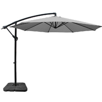 Instahut 3m Cantilever Umbrella 50x50cm Base Grey
