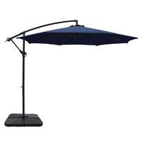 Instahut 3m Cantilever Umbrella with Base Navy