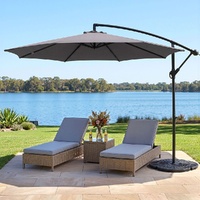 Instahut 3m Cantilever Outdoor Umbrella - Grey Garden Patio