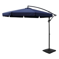 Instahut 3m Cantilever Umbrella with Base - Navy