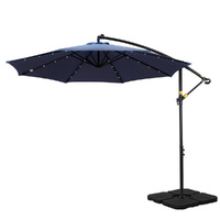 Instahut 3m Cantilever Umbrella LED Base - Navy