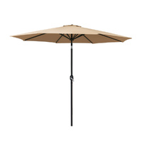 Instahut 2.7m Tilt Outdoor Pole Umbrella - Beige