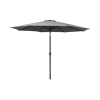 Instahut 2.7m Outdoor Umbrella with Tilt & Pole - Charcoal