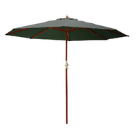 Instahut 3m Outdoor Umbrella with Pole - Charcoal