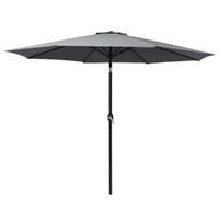 Instahut 3m Outdoor Umbrella with Tilt Pole - Charcoal