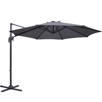 Instahut 3m Cantilever Umbrella 360° Tilt Roma Charcoal