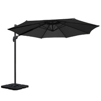 Instahut 3m Cantilever Umbrella Base 360° Tilt Roma Black