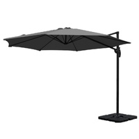 Instahut 3m Cantilever Umbrella Base 360° Tilt Roma Charcoal