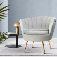 Artiss Callista Grey Velvet Armchair