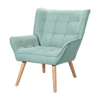 Artiss Blue Linen Armchair Accent Lounge Chair