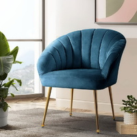 Artiss Eloise Velvet Armchair Blue