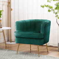 Artiss Norvia Velvet Armchair Green