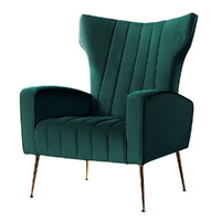 Artiss Kate Velvet Armchair - Green