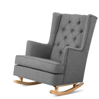 Artiss Gaia Rocking Chair Armchair Grey Linen