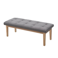 Artiss Ottoman Bench 120cm Linen Foot Stool Grey