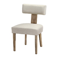 Artiss Linen Dining Chairs Set of 2 - Wooden Beige