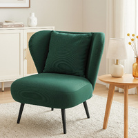 Artiss Corduroy Lounge Armchair Accent Chair - Green