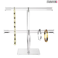 Fashyni Acrylic Jewellery Necklace & Bracelet Stand Organiser
