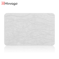 Hivvago Diatomaceous Earth Bath Mat Fast Drying Non-Slip Grey