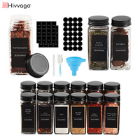 Hivvago 24-Pack 120ml Glass Spice Jars Airtight with Lids & Labels