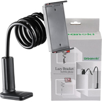 Urbanoki Gooseneck Phone Holder Flexible Clamp Mount Bed Desk Black