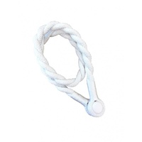 Magnetic weaved rope tieback White