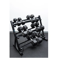 5 Pairs Hex Dumbbells PLUS Dumbbell Rack (150 kg | 5kg-25kg | 1.1m 3-tier Rack)