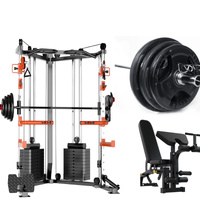 SmartFit C1 Max Cable Crossover 130kg + Bench Barbell Weights