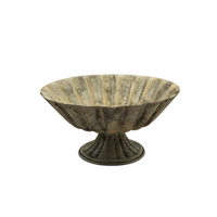 Roman Zinc Finish Metal Decorative Serving Bowl