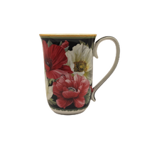 Florabelle Living Poppies Fine Bone China Mug 405ml Black
