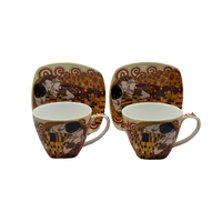 The Kiss Fine Bone China Cup & Saucer Set 2 x 220ml