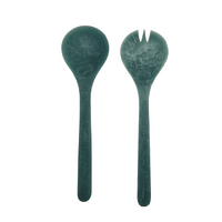 Florabelle Living Blue Resin Salad Server Set Handcrafted