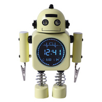 Laser Kids Robot Alarm Clock Yellow