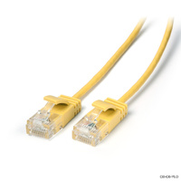 Laser Ultra Slim Cat6 Ethernet Cable Yellow 1m