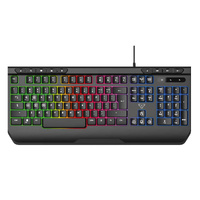 Laser RGB Gaming Keyboard with Anti-Ghosting Keys Black